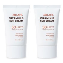멜라필 비타민B 선크림 눈시림없는 유분기없는 촉촉한 선블럭 50ml, 1+1