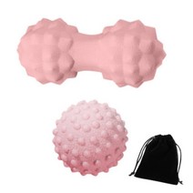 블루핏 땅콩 마사지볼+지압 싱글볼 세트, 핑크, 1세트