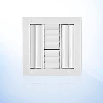 [20.3 x 20.3cm(8 x 8인치) 덕트 홀] 벤트 커버. 4가지 방법: 알루미늄 커브 블레이드 조절 가능한 공기 공급 HVAC 천장 디퓨저. 멀티 셔터 평행 블레이드 댐퍼, 8” X 8”