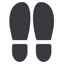오피스왕국 발자국 스티커 발바닥 바닥 shoes7, 다크그레이