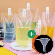 테이크아웃 파우치 200ml 40개/60개/80개/100개 전용미니깔때기 무료 증정 음료 보관 휴대 간편 아이스 캠핑, 테이크아웃 파우치 200ml  100개