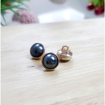 소매 보석단추 2개, B-120 그레이 진주단추