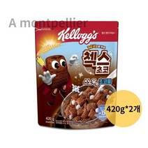 켈로그 첵스 초코 스노우 초코볼 시리얼, 840g, 3개