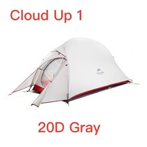 naturehike cloud up serie 123 업그레이드된 캠핑 텐트 방수 야외 하이킹 텐트 20d 210t 나일론 백패킹 텐트 with free mat, 협력사, 클라우드업1 20d 그레이