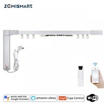 자동커튼 암막 쉬폰 전동 Zemismart-와이파이 커튼 모터 Tuya 스마트 라이프 맞춤형 전기 트랙 RF 원격 알, 01 AU Plug_05 6.1m(240.2inch)