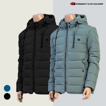 [패션플러스][엑슘]겨울 등산복 작업복 남성 자켓 웰론 후드 패딩점퍼 HRM-J2204-180