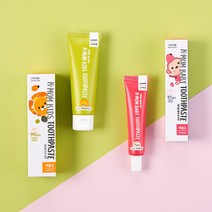 마더케이 아기양치 구강케어라인, 치약_(키즈)저불소50g+(베이비)무불소30g, 1세트