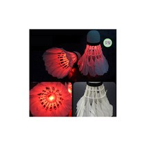 2P LED 배드민턴공 배드민턴콕 셔틀콕 야간 야광 배드민턴 네트 지주, 나일론(2P)