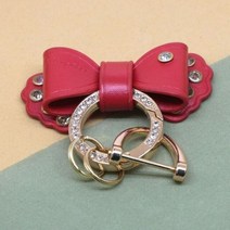 크리에이티브 보우 키 체인 금속 링 체인 골드 라인석 열쇠 고리 액세서리 여성 남성 선물용 대량