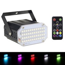 48leds rgb 3in1 led 스트로브 라이트 원격 사운드 제어 워시 빔 2in1 무대 조명 파티 dj 바 디스코 스트로보 스코프 램프 파 라이트, a, 나는 플러그