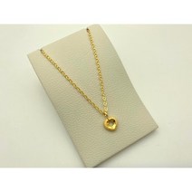 PURE GOLD 24K 순금 3돈 오픈 하트 펜던트 목걸이(18K 연결고리 장식)