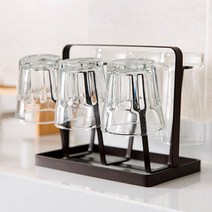 화이트블랙 컵걸이 수납 정리대 컵꽂이 커피잔걸이 컵받침 받침대 거치대 홀더, 화이트