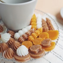 케이크 캔들 데코(머랭 쿠키) 몰드 4종 디저트캔들 비누DIY 석고방향제만들기, 머랭