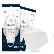 삼육오에어컷 미세먼지 마스크 KF80 3D타입 대형 화이트, 200장