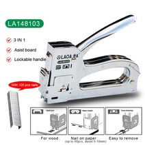 타카건 전동타카 LAOA 5 인 1 헤비 듀티 스테이플 건 DIY 홈 데코레이션 가구 리벳 도구 수동 네일건 2000, 02 LA148103