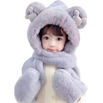 아동 곰돌이 헤드워머 아기 방한모자 유아 아동 여자 여아 아기 키즈 어린이 겨울 모자