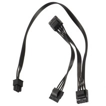 랜선분배기 6 핀 3X IDE 드라이버 전원 케이블 EVGA Supernova 650 750 850 1000 1600 00g2g3 P2 T2gS, [01] Black