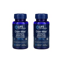 라이프 익스텐션 크랜 맥스 크랜베리 ​​농축액 500mg 60 식물성 캡슐 2개