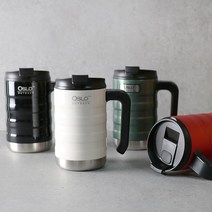 오슬로 아웃백 보온보냉 손잡이 텀블러 500ml, 샤이니블랙
