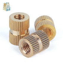 황동 너트 사출 성형 널링 스레드 인서트 M2 M2.5 M3 M4 M5 M6 M8 100 개/50 개/20 개, [02] M4 50pcs, [03] length 4mm