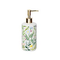 더홈스 플라워 패턴 도자기 디스펜서 세라믹 공병, 1개