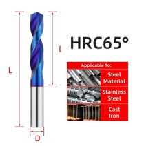 Tooleye카바이드 드릴 비트 하드 메탈 텅스텐 스틸 트위스트 금속 가공 CNC 선반 드릴링 공구 10200mm, 1.9mm+HRC65