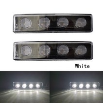 스탠다드메카닉 중장비 부품 24v 화이트 앰버 led 조명 스카니아 트럭 탑 썬 바이저 신호등 스카니아 코너 조명 스카니아 예비 부품 1798980 1910437 DIY, 호박색, 08 White