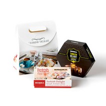 코스카 터키쉬딜라이트 터키젤리 125+140g 2종 세트, 125g맛:피스타치오|140g맛:오렌지레몬+선물상자