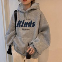 주디앤 여성 카인즈 루즈핏 기모 후드티