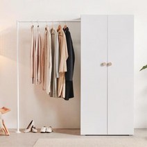 800 옷걸이 오픈 행거 이불장 장롱 세트 간이 옷장, 색상_라이트그레이좌측행거, 상세페이지 참조3