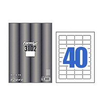 폼텍 LQ-3102 바코드용 잉크젯 라벨 40칸 문구 파일 학용품 함 정리 연필 형광펜 샤프 사무 꽂이 수납함 비품 볼펜 매직 캘린더 보드마카 서류, 본상품선택