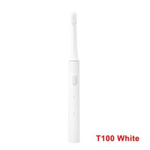 Xiaomi Mijia T100 소닉 전동 칫솔 무선 USB 충전식 칫솔 방수 울트라 소닉 자동 가전 제품, 01 White