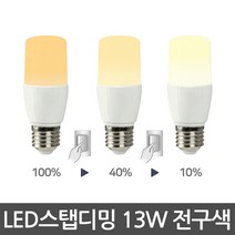 에스앤 LED스탭디밍전구 3단밝기조절가능 LED전구, 1개, 전구색