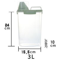 MEIISEO 강아지 사료통 고양이 사료통 강아지 간식통 반려동물 사료보관통 계량통, 녹색 작은