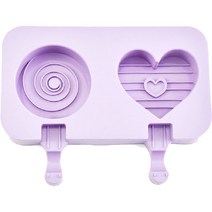 Unionvicky 실리콘 아이스크림몰드 2구, 1개, 하트