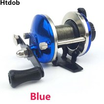 소형전동릴 겨울 얼음 베이트 캐스팅 미니 낚시 릴 더블 로커 골드 블루 핸들 제동력, [01] Blue