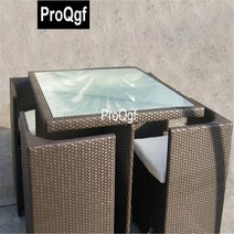 라탄테이블세트 야외 테라스Prodgf-등나무 정원 식탁과 의자 1 세트
