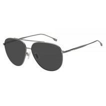 Hugo Boss 남성용 1296/F/S 에비에이터 선글라스 매트 루테늄/편광 그레이휴고보스, Matte Ruthenium/Polarized Gray