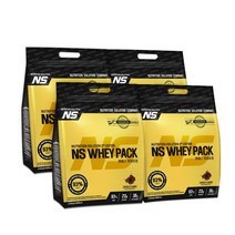 NS 포대유청 WPC 초코맛 헬스보충제 단백질보충제 유청단백질가루 단백질쉐이크 프로틴, 4팩, 2kg