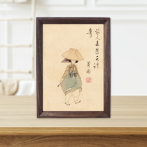 포스코스틸리온 본사 포스아트 신윤복 전모를 쓴 여인 - 소형(140x190) / 철만난예술 한국화, 130×180 (그림내경사이즈)