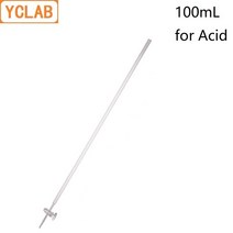 실험키트 YCLAB 100mL 뷰렛 산성 등급 A 투명 유리 실험실 화학 장비, 한개옵션0