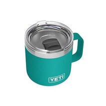 텀블러 물컵 YETI Rambler 14oz 414ml 머그 화이트, Aquifer Blue