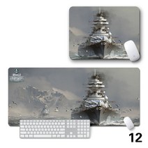 게임 월드오브워쉽 굿즈 키보드 타자기 마우스 논슬립 데스크탑 패드 장패드, L + 32X24CM + 3mm