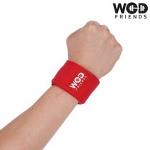 크로스핏 역도 컬러 손목보호대 레드 1쌍 WFW20, 없음