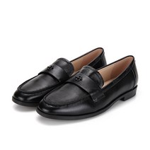 바바라 BABARA 양가죽 B로고 여성로퍼 2cm_BBG151BK