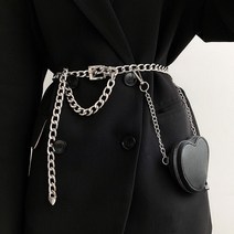 체인 벨트 여성 스타일 허리 가방 한국 스타일