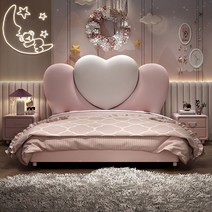남쪽나무 핑크 침대 이층침대 수납침대 1500mm*2000mm 1800mm*2000mm, pink