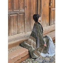 몽골판초 여성 가을 겨울 여행을위한 보헤미안 민족 스타일 목도리 망토 내몽고 북서부 쓰촨 운남 여행 복장 초원