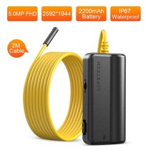 누수탐지기 하수구내시경 배관내시경카메라depstech 무선 듀얼 렌즈 와이파이 안 드, 협력사, 2m 5mp 단일 렌즈