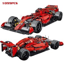 레고 호환 자동차 페라리 스포츠카 테크닉 카다테크닉 moc-31313 f1 수식 스포츠 레이싱 카 빌딩 블록 모델은 레고 하이테크 42096, 023005 1099개